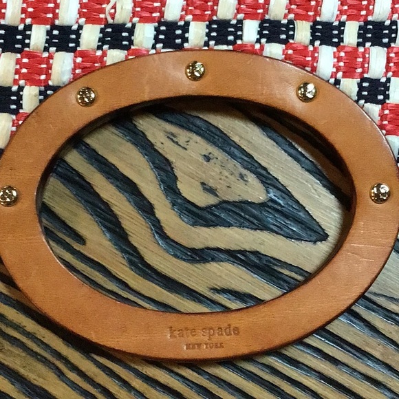Kate spade VINTAGE STRAW '!!!! Red white and blue - Picture 4 of 5